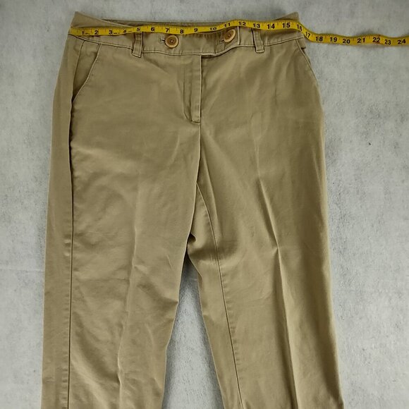 Talbots Womens Petite Tan Cotton Stretch Capris Pants Size 10P - Picture 6 of 11